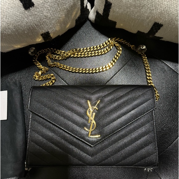 Selling Saint Laurent classic Cassandre chain wallet. - Picture 2 of 8